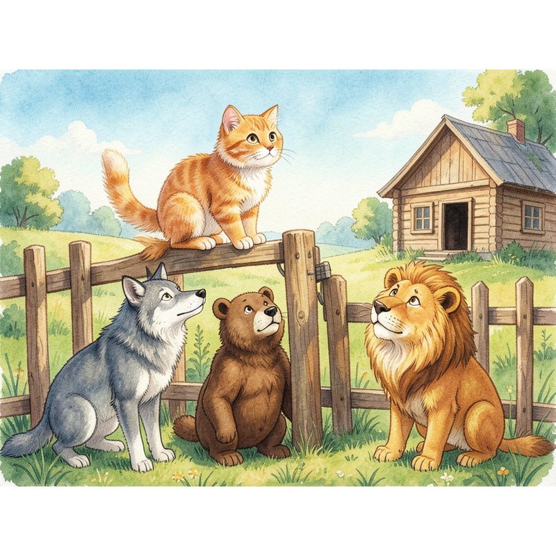 Кошка на заборе