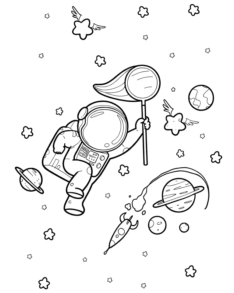 Космонавт держит сочок