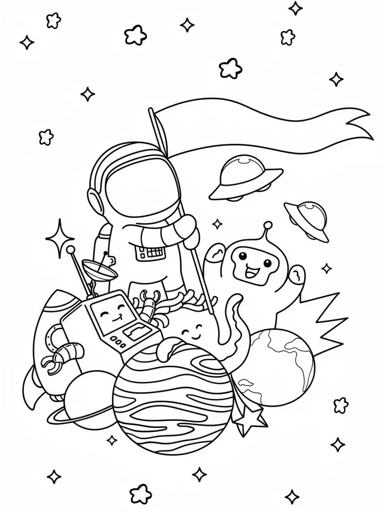 Космонавт и разные пришельцы