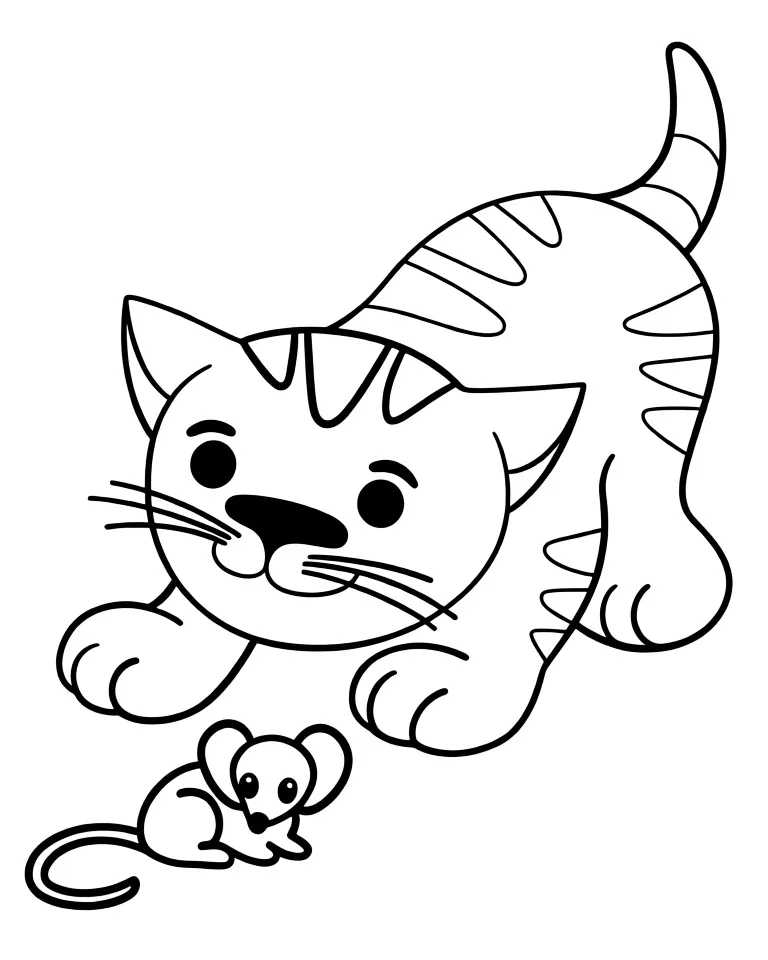 Кот с мышкой