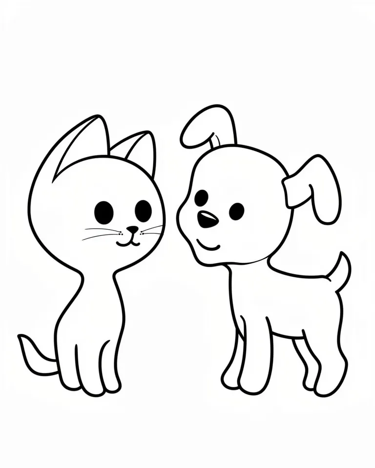 Котенок Гав и щенок