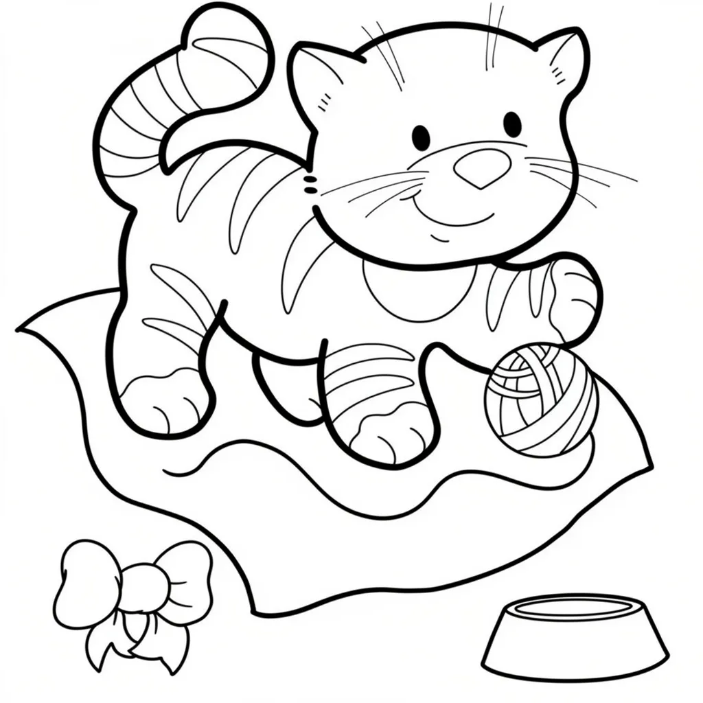 Котенок играет