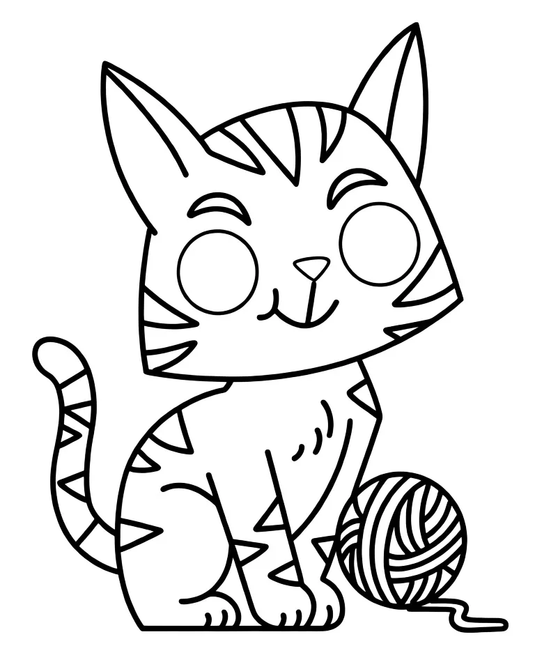 Котенок с клубком