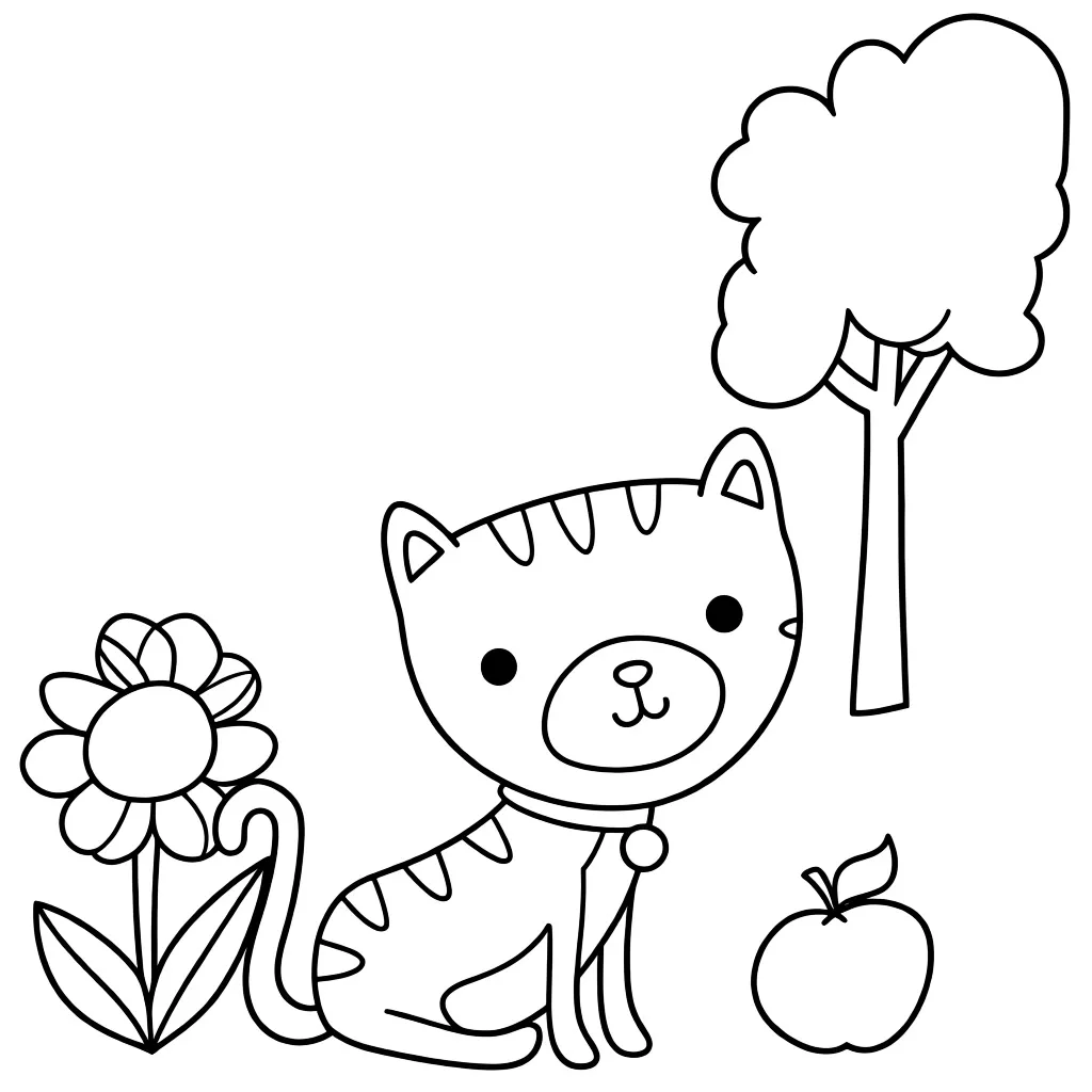 Котик в саду