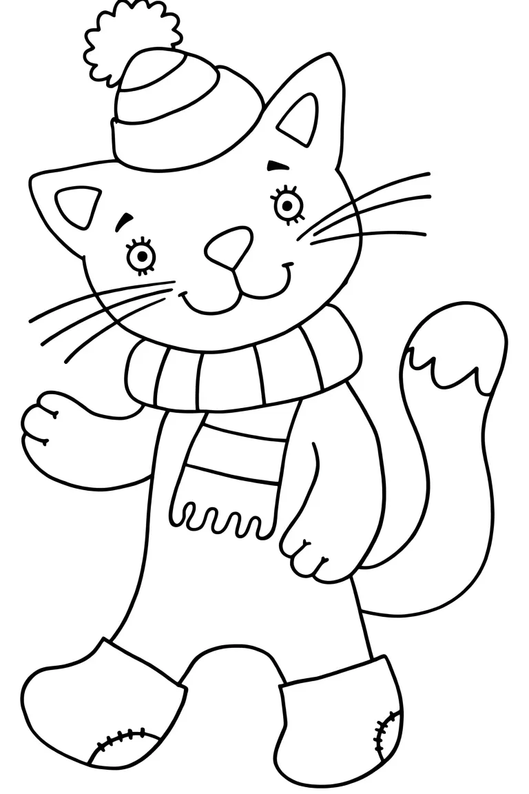 Котик в шапке