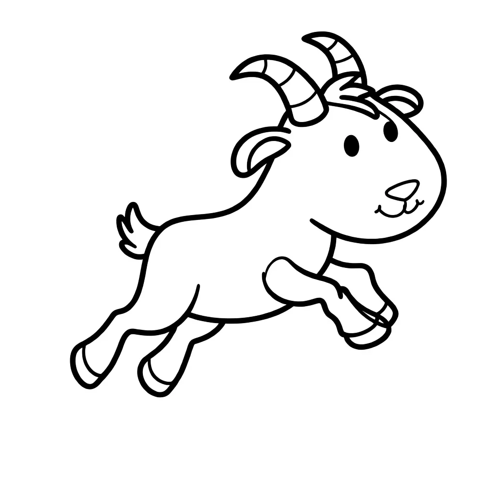 Козленок скачет