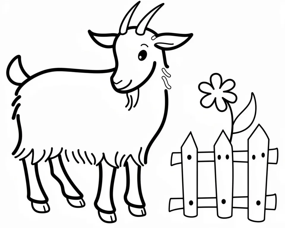 Козочка у забора