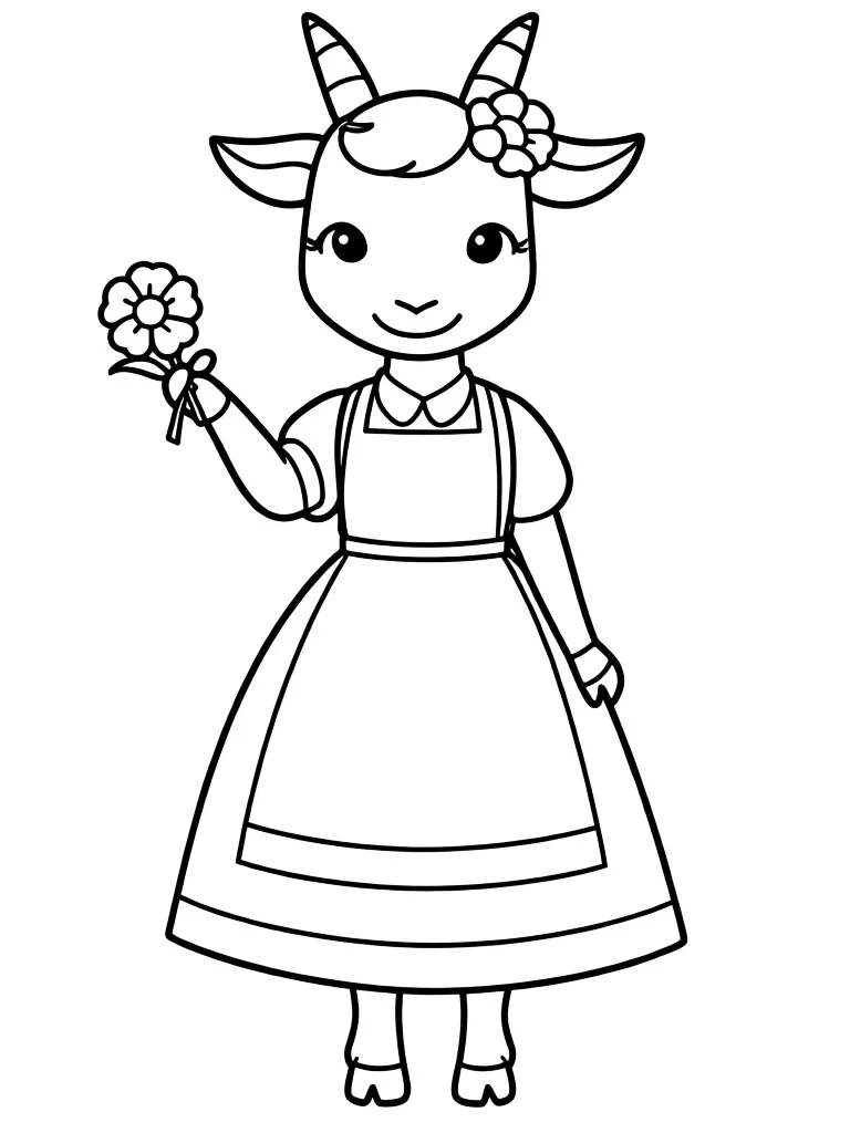 Козочка в сарафане