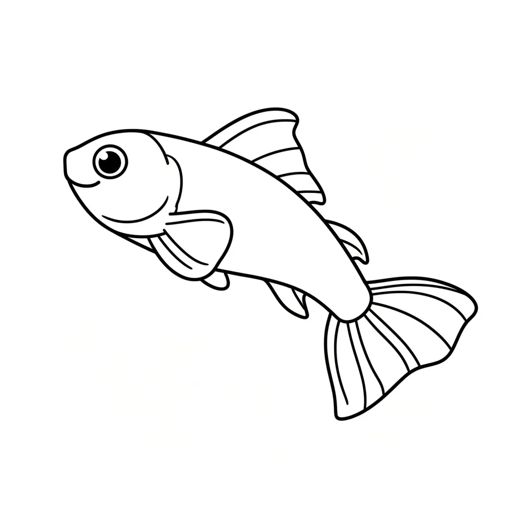 Красивая рыбка-гуппи