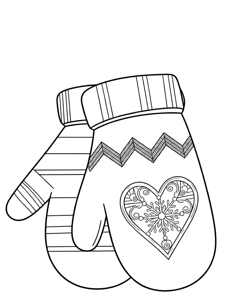 Красивые зимние варежки