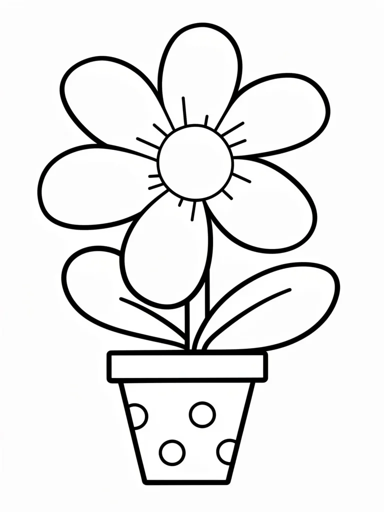 Красивый цветок в горшке