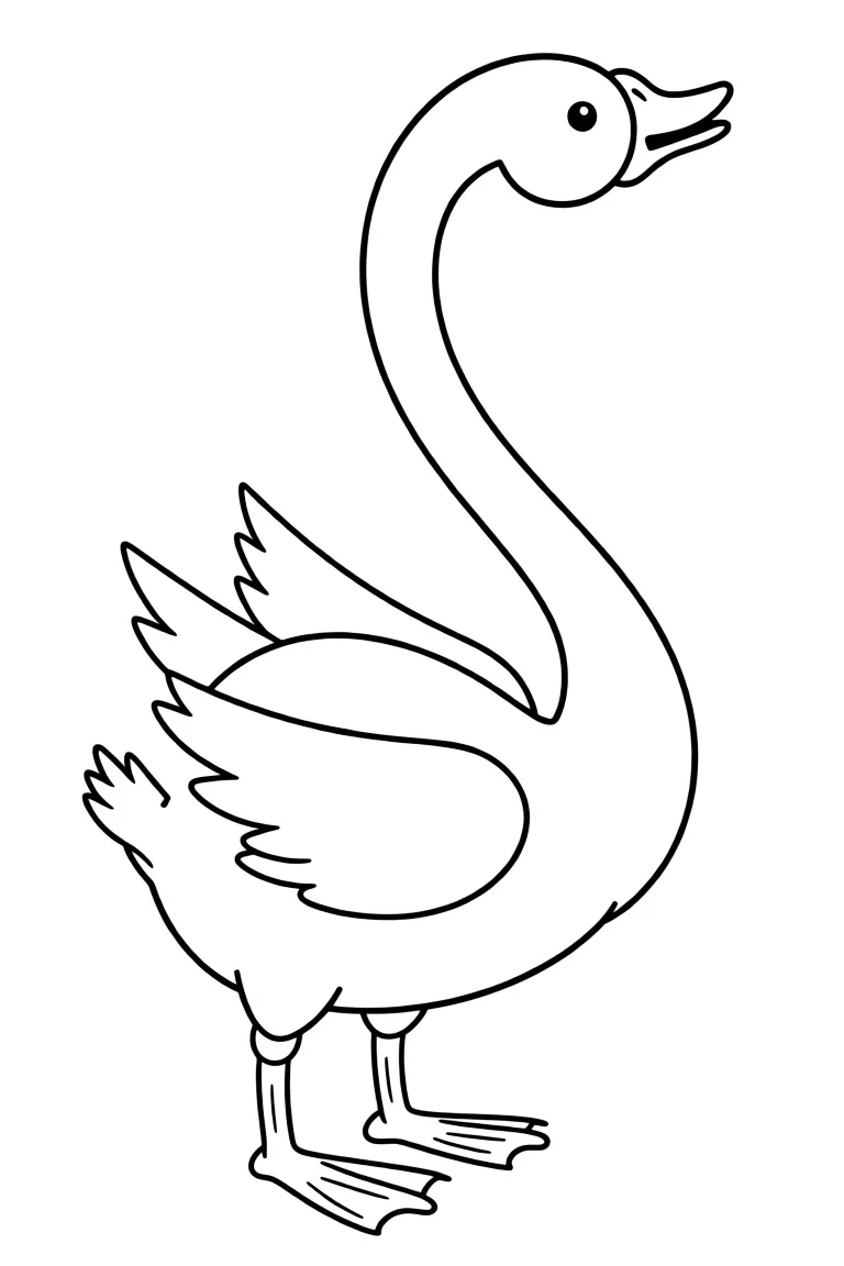 Красивый лебедь