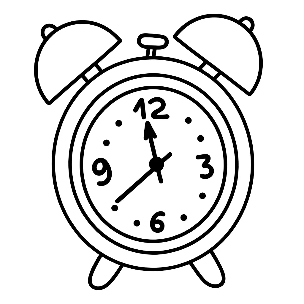 Круглый будильник