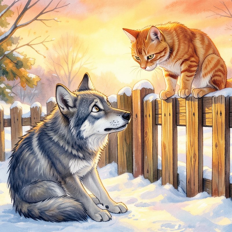Волк и кот
