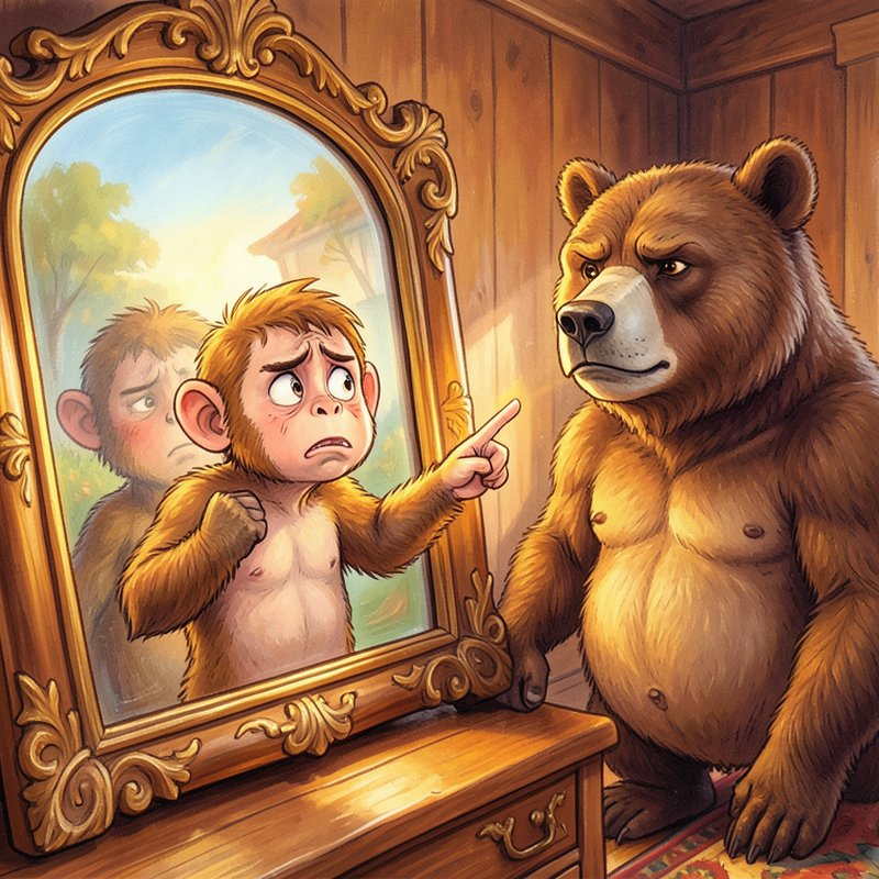 Зеркало и обезьяна