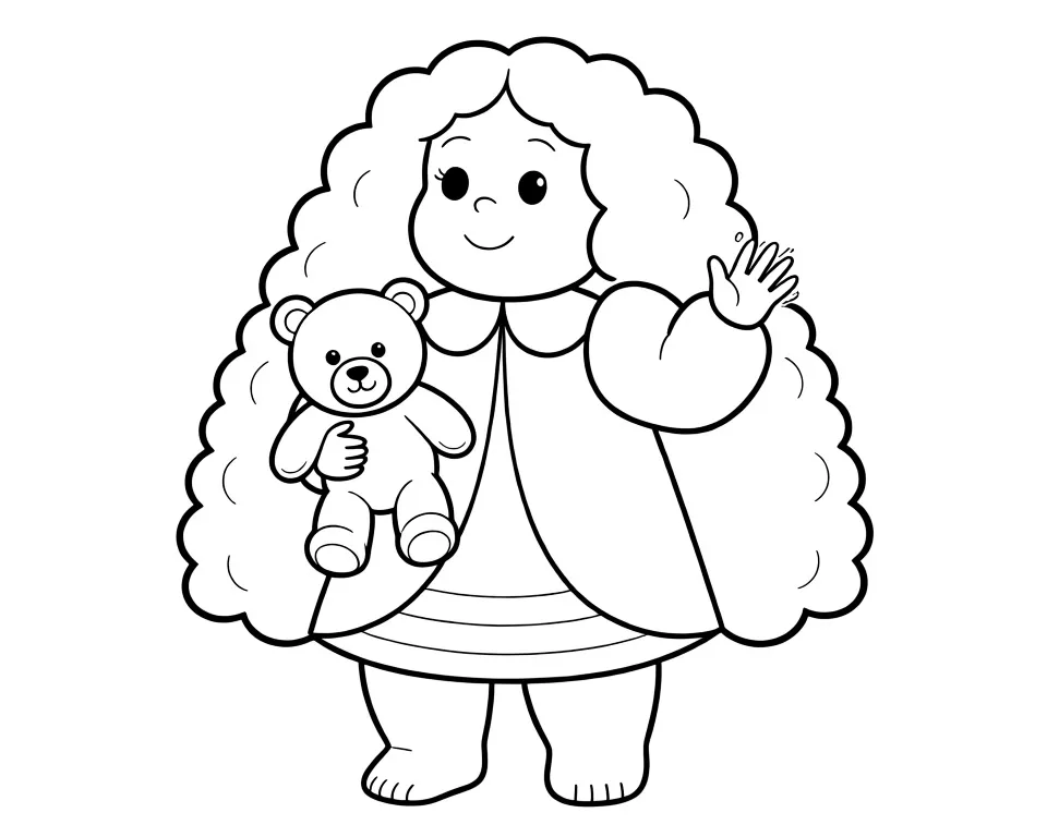 Кудрявая кукла