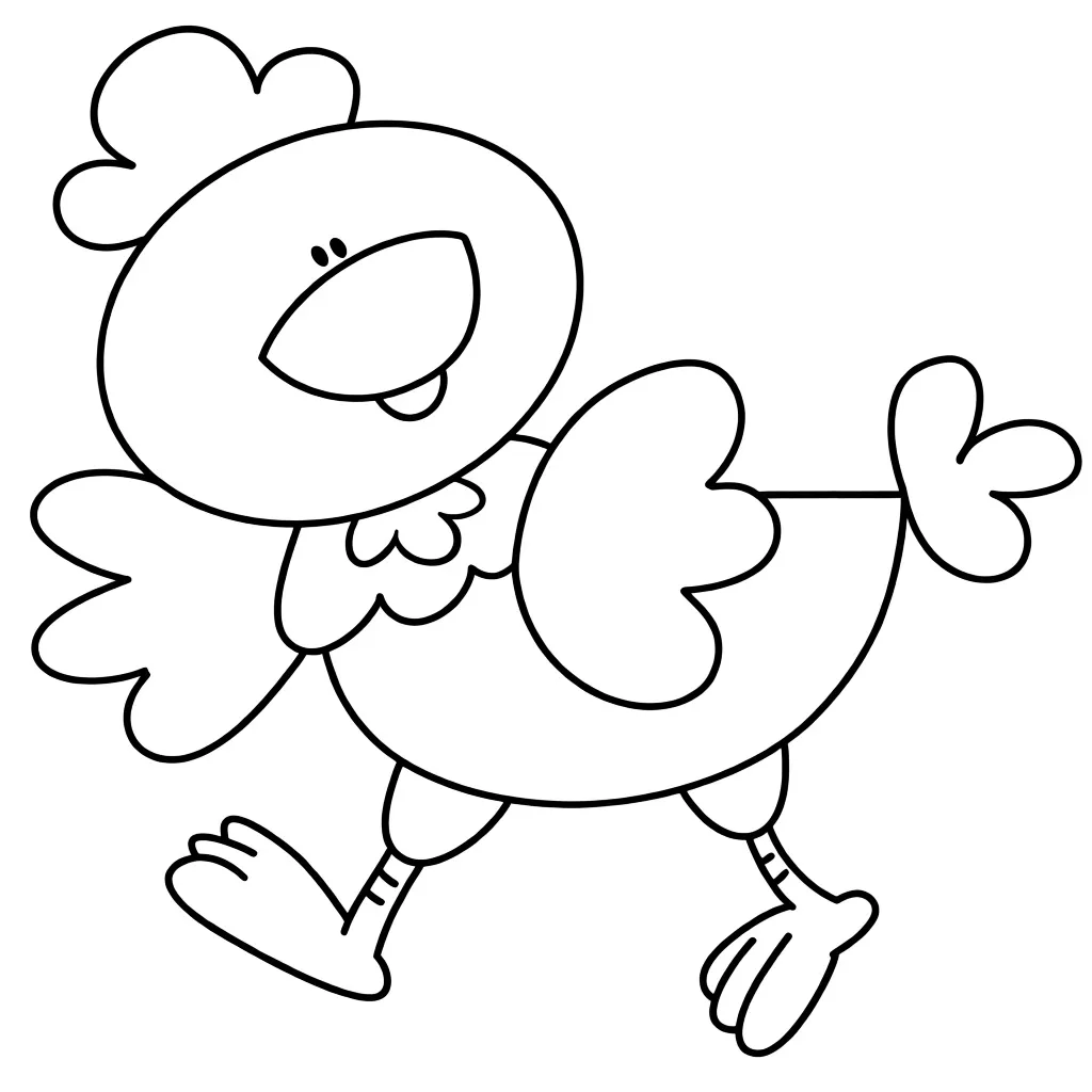 Курица гуляет по двору