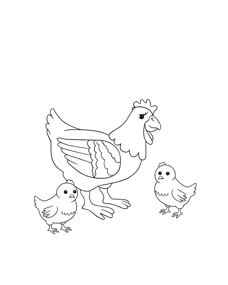 Курочка с цыплятами