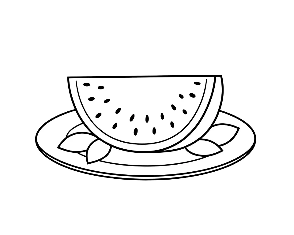 Кусочек спелого арбуза