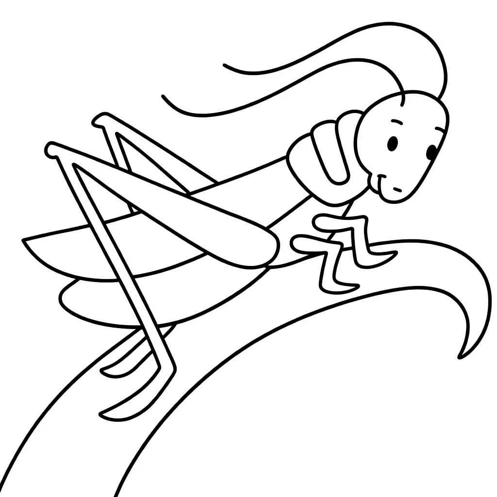 Кузнечик на травинке