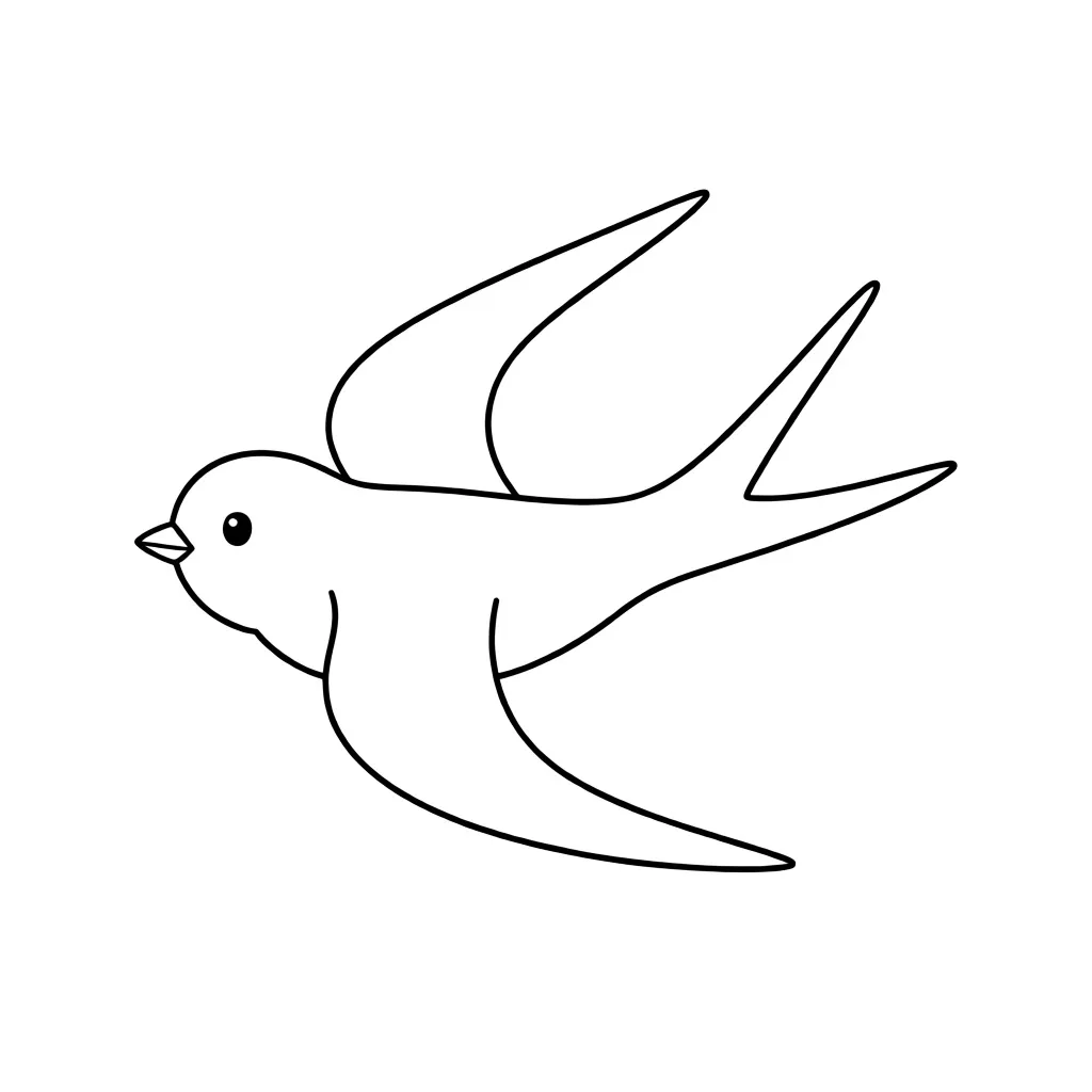 Ласточка в полете