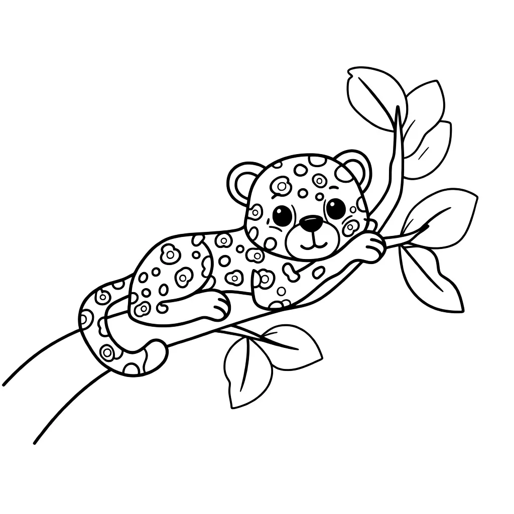 Леопард на ветке