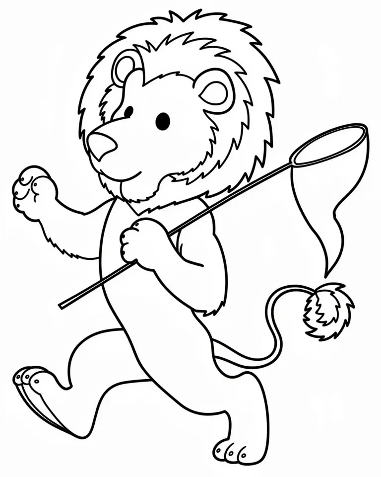 Лев на прогулке