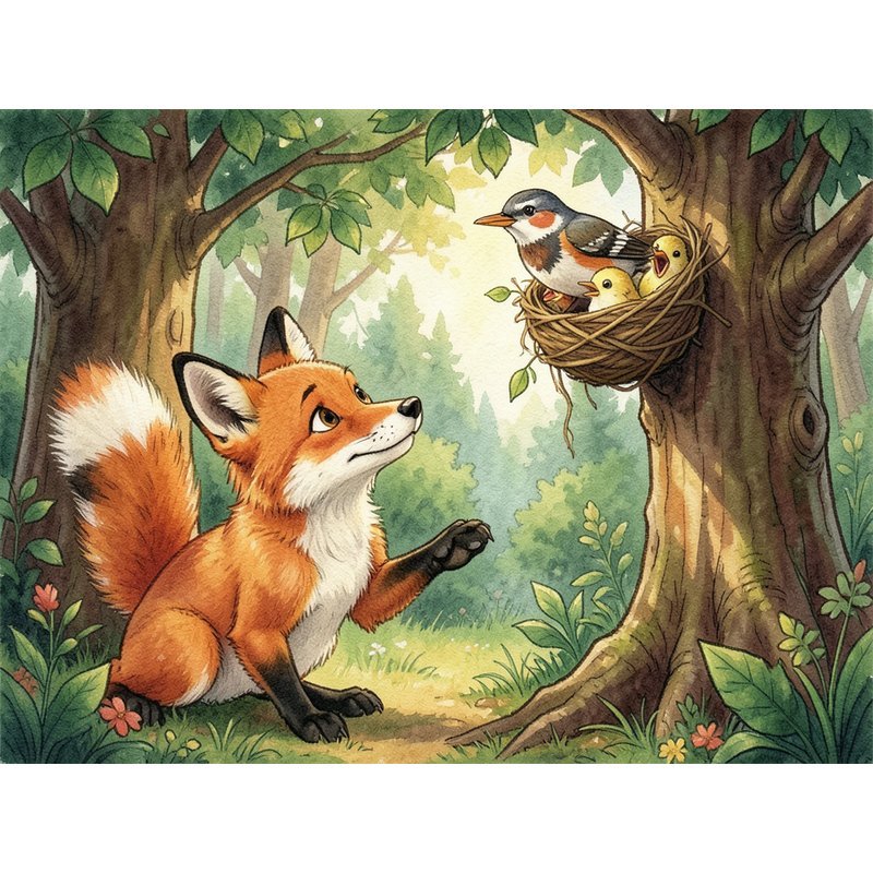 Лиса и дрозд