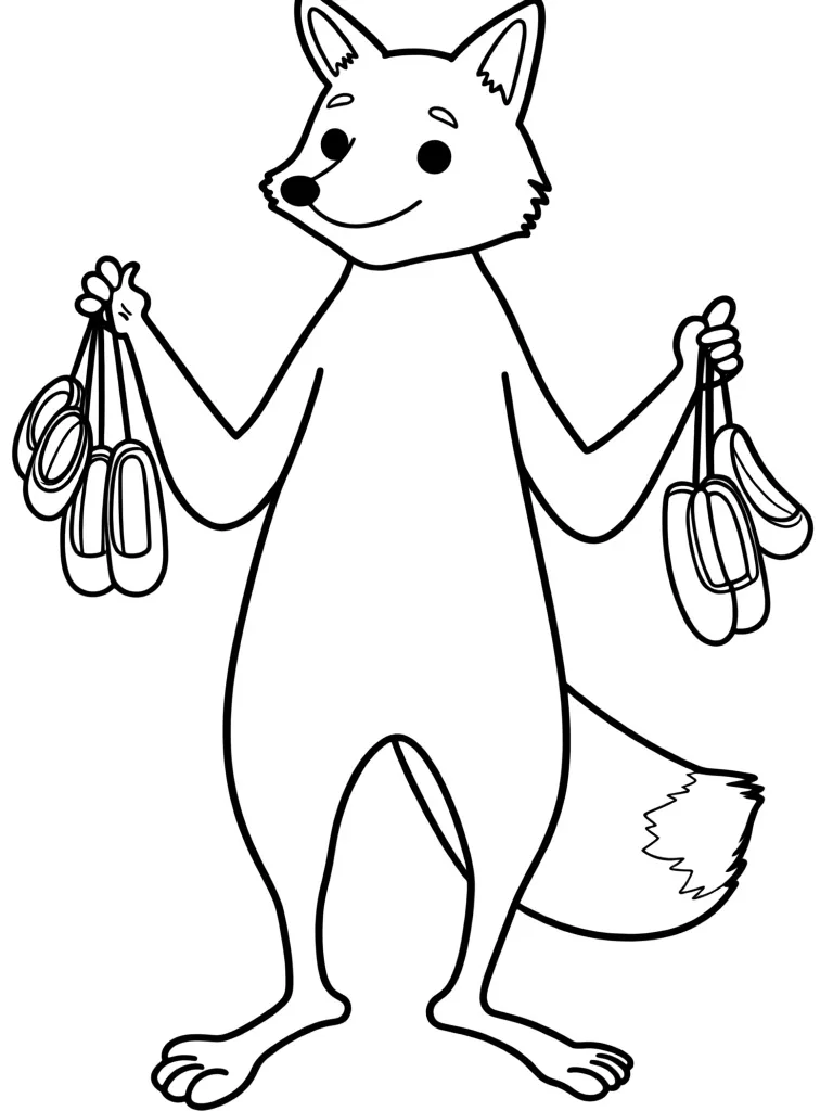 Лиса и лапти