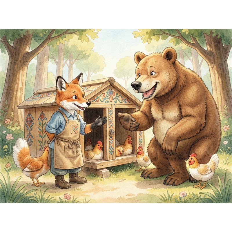 Лиса-плотник