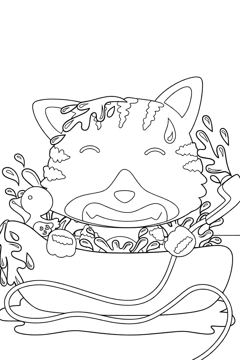 Лисичка купается