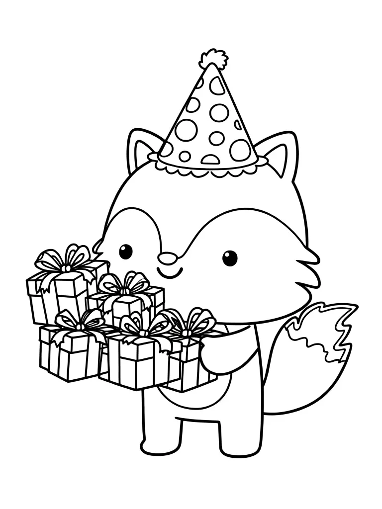 Лисичка с подарками