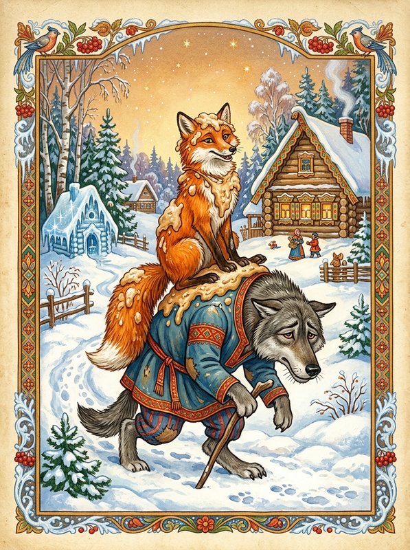 Лисичка-сестричка и волк