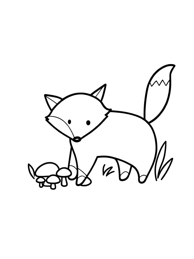 Лисички в лесу