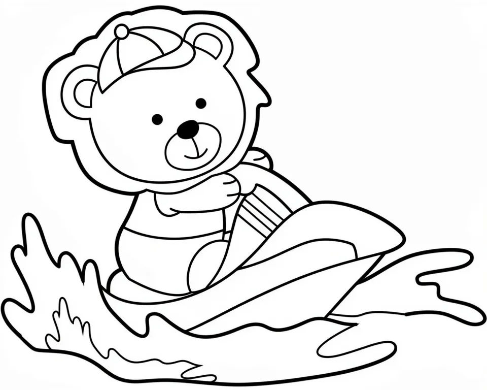 Лёва на гидроцикле