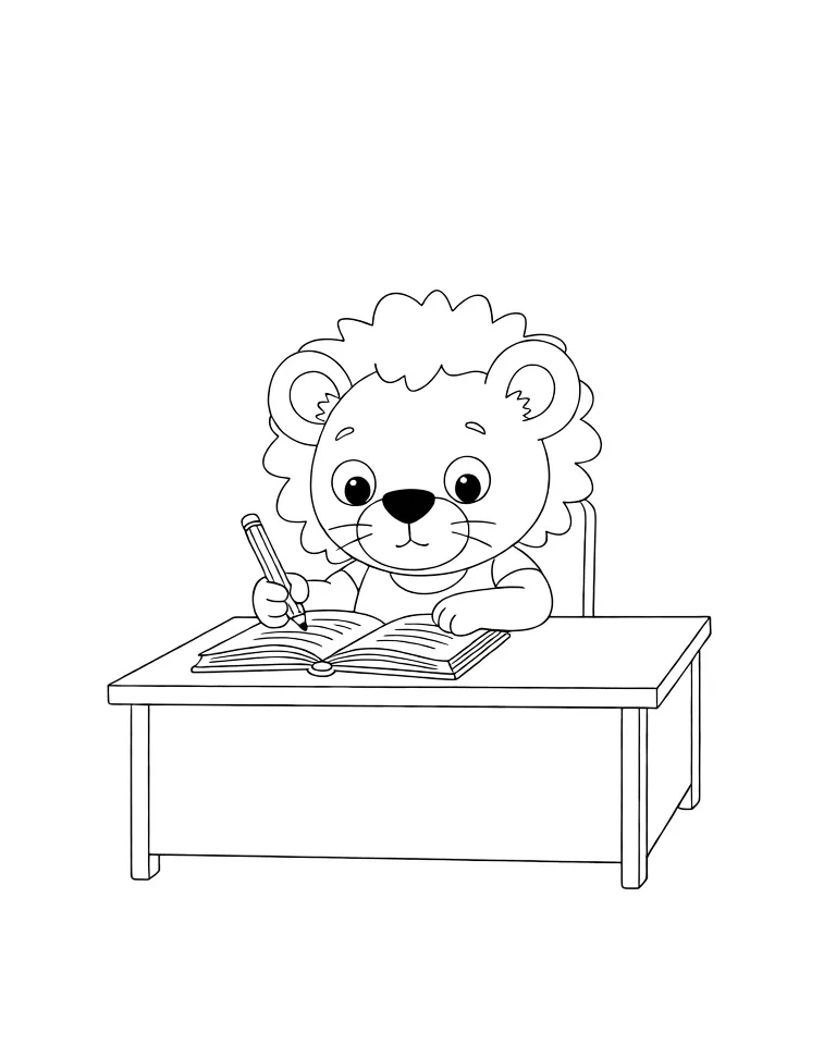 Лёва учится