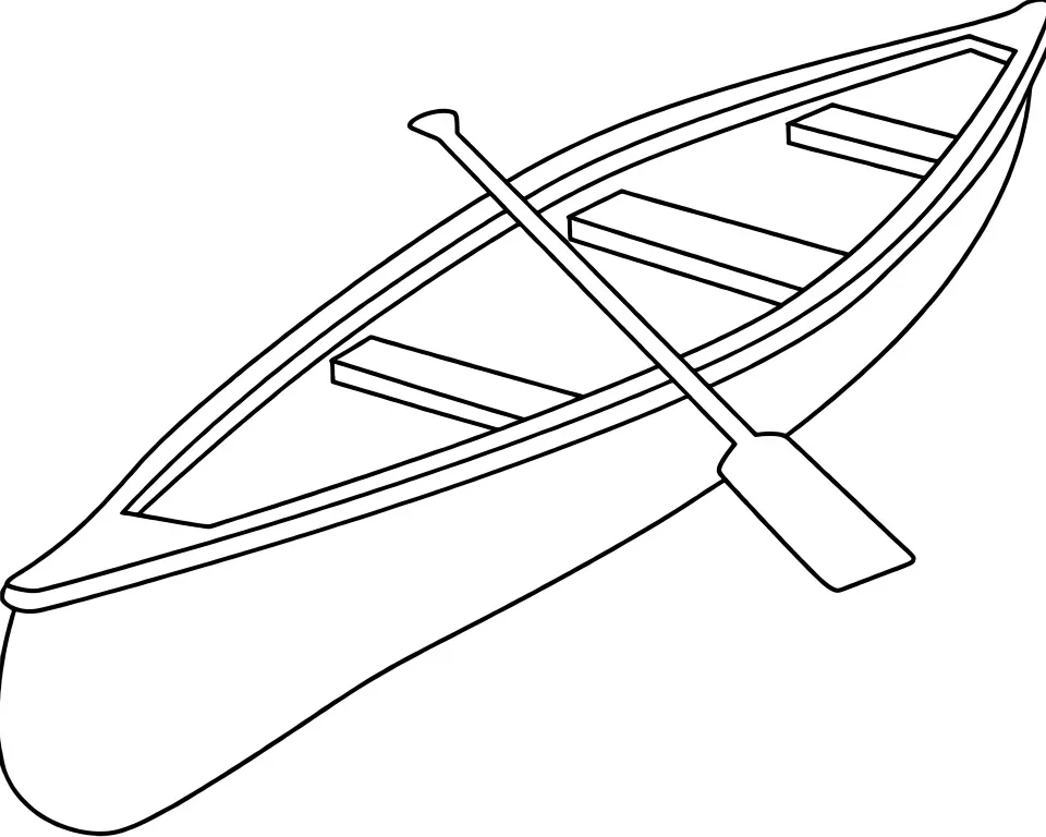 Лодка с веслом