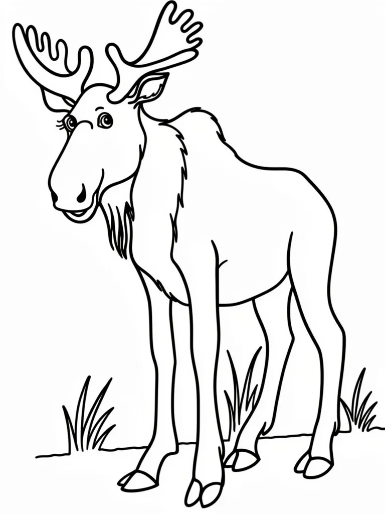 Лось на лугу