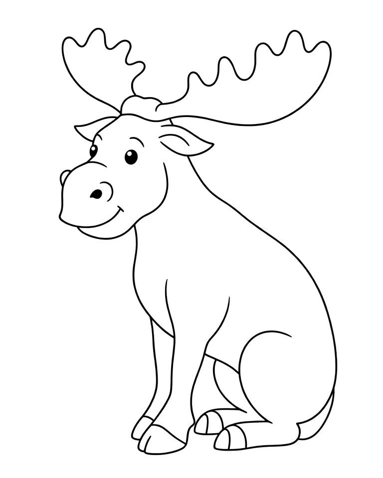 Лось с большими рогами