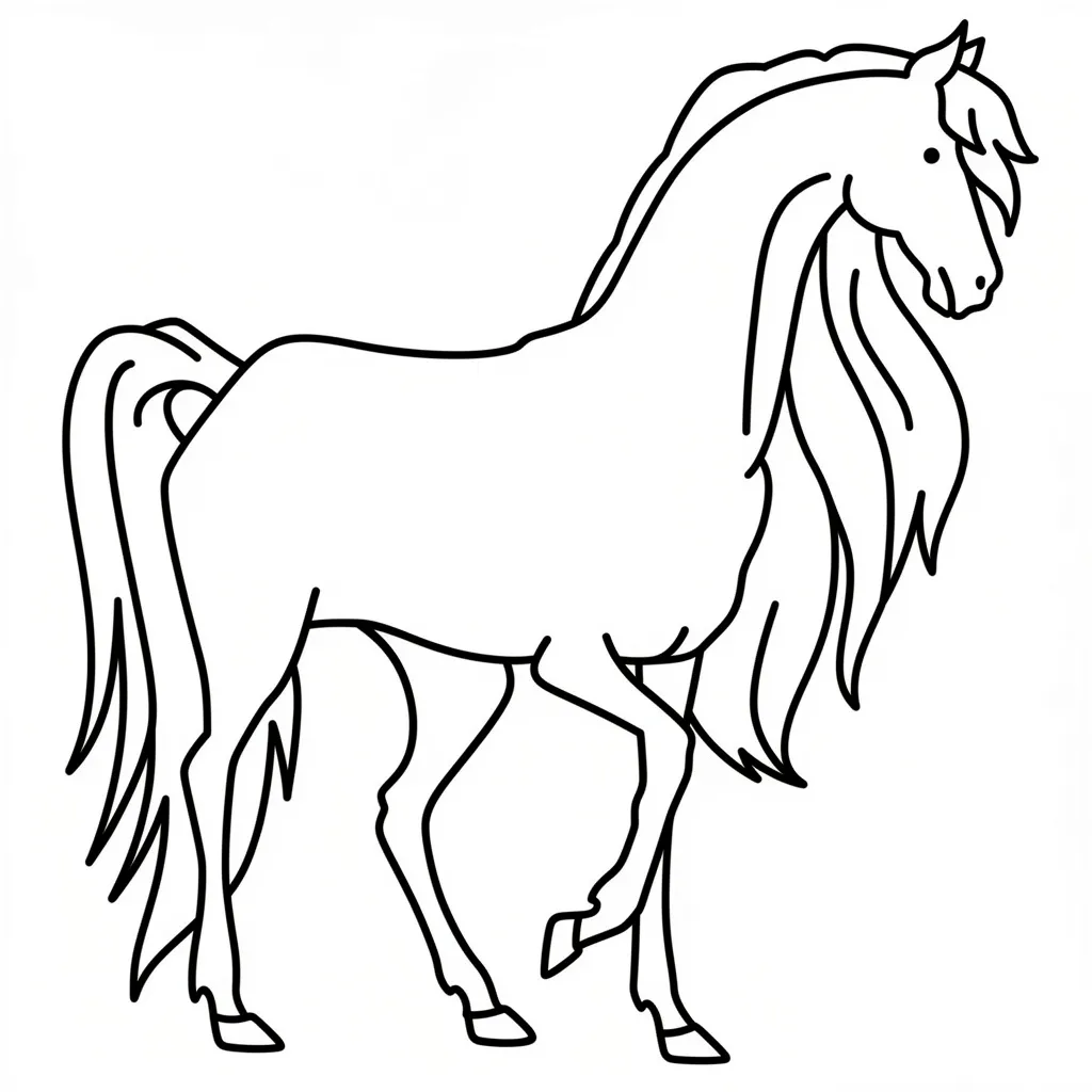 Лошадь с красивой гривой