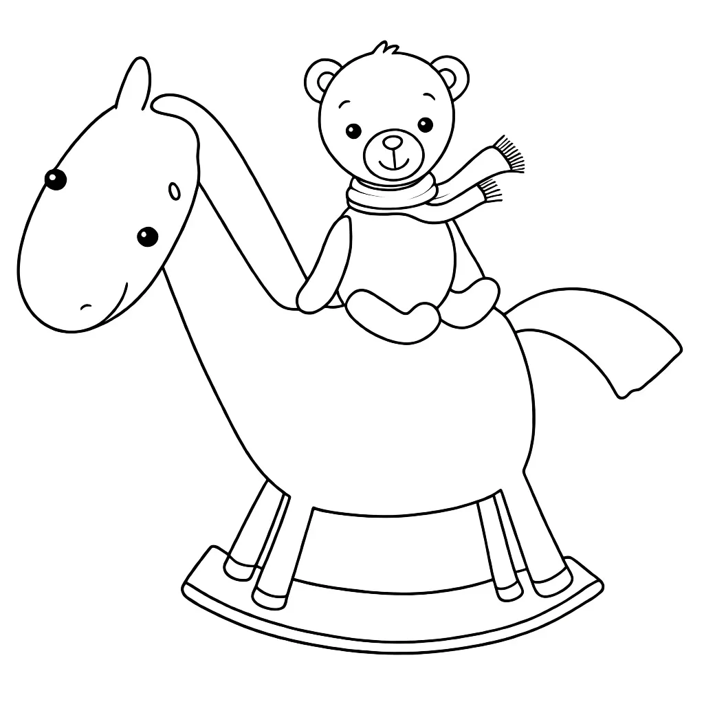 Лошадка качалка и медвежонок