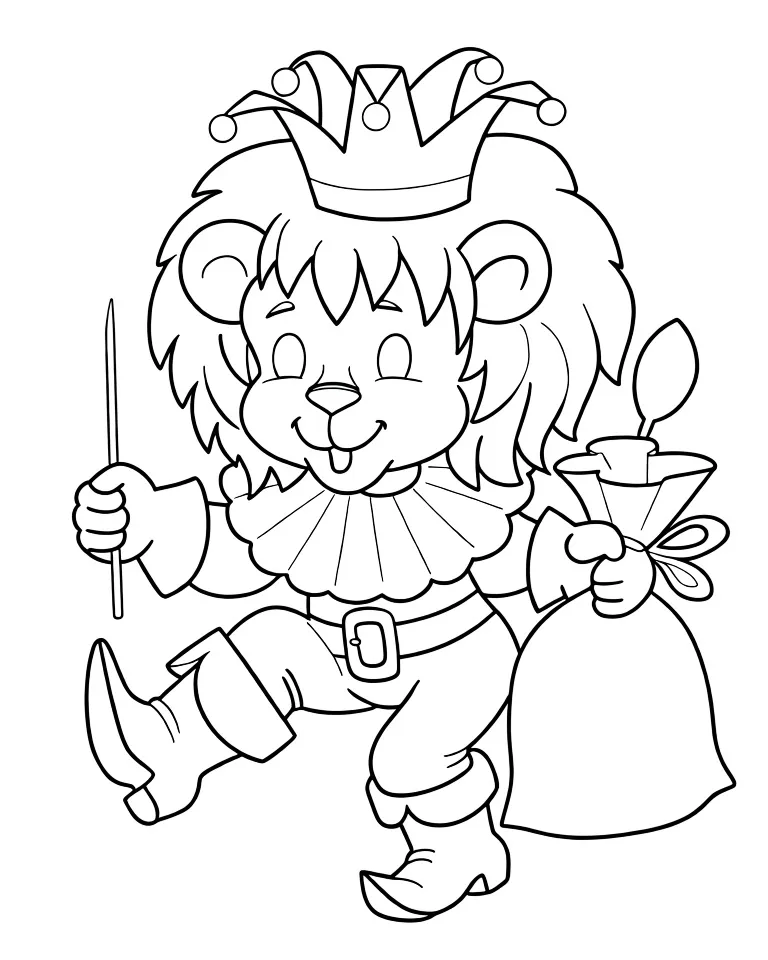 Львёнок на новогоднем празднике