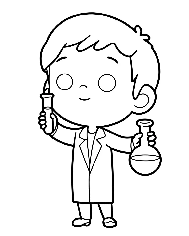 Мальчик на уроке химии