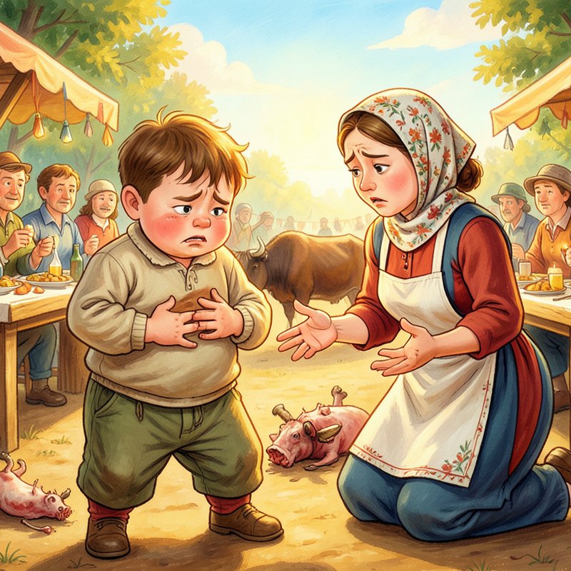 Мальчик, объевшийся потрохов