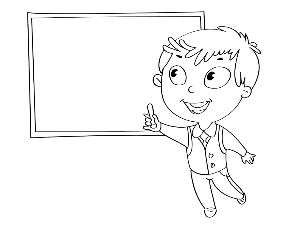 Мальчик отвечает у доски