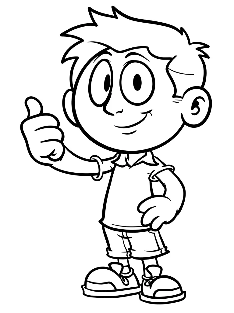 Мальчик показывает большой палец