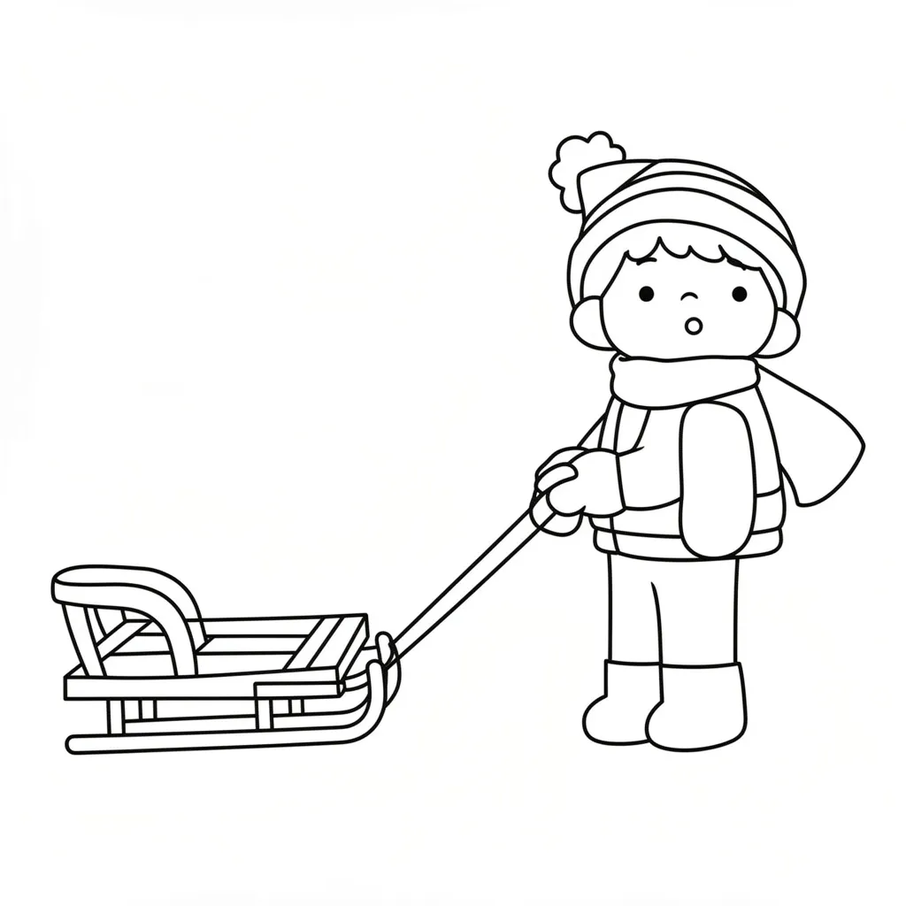 Мальчик с санками