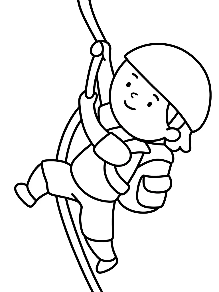 Мальчик скалолаз