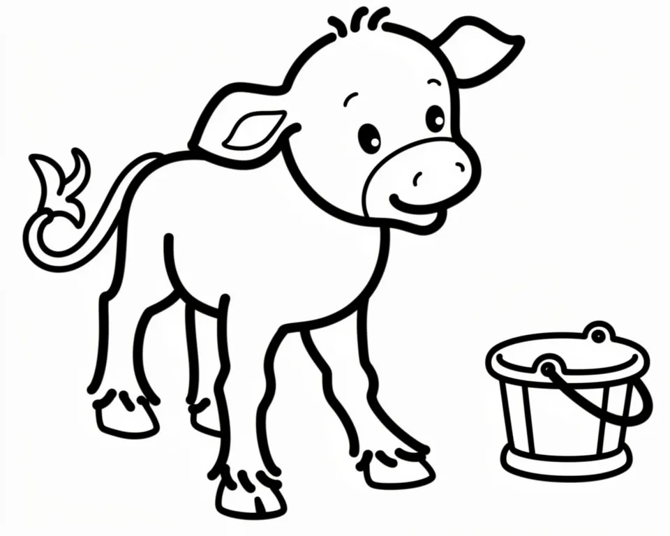 Маленький теленок