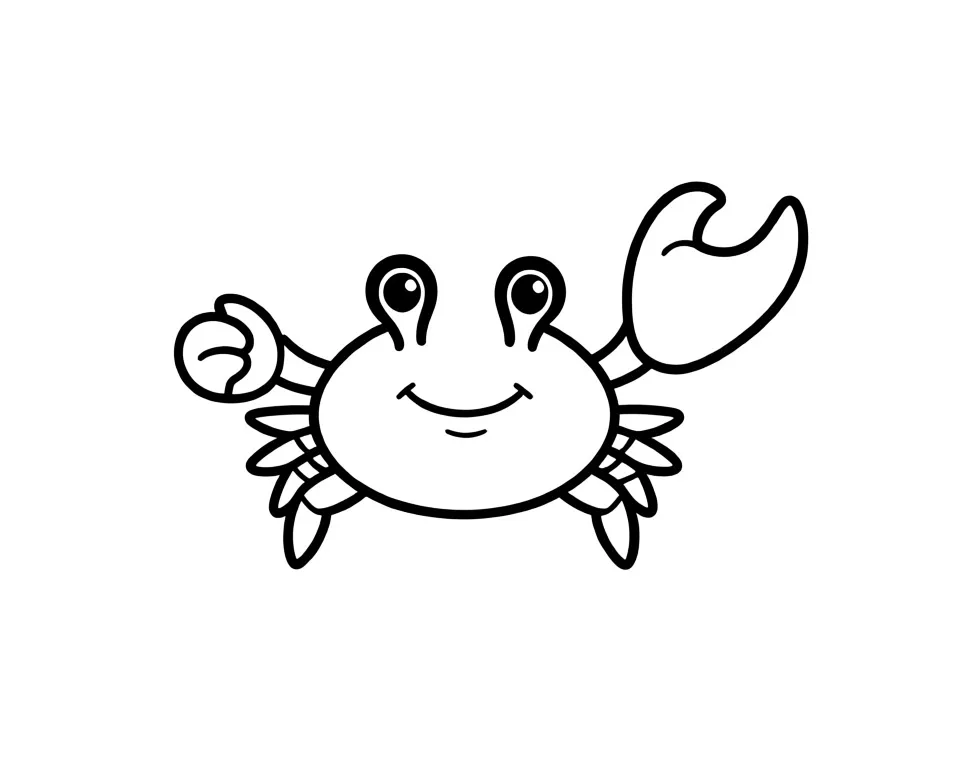 Маленький веселый краб